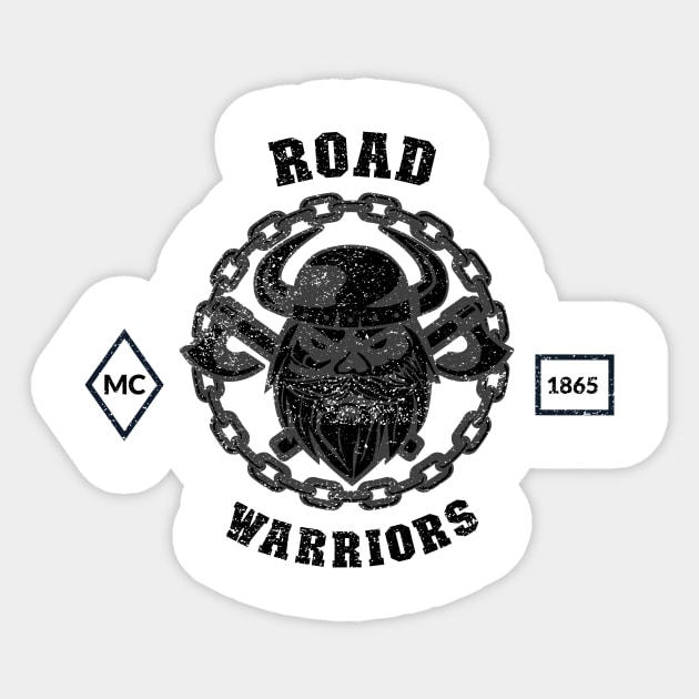 Road Warriors Biker Club Sticker by Tip Top Tee's